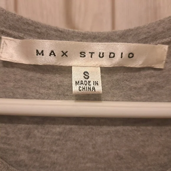 Max Studio Jersey Knit Lattice Detail Sleeveless Dress - S - Gray - Picture 4 of 5